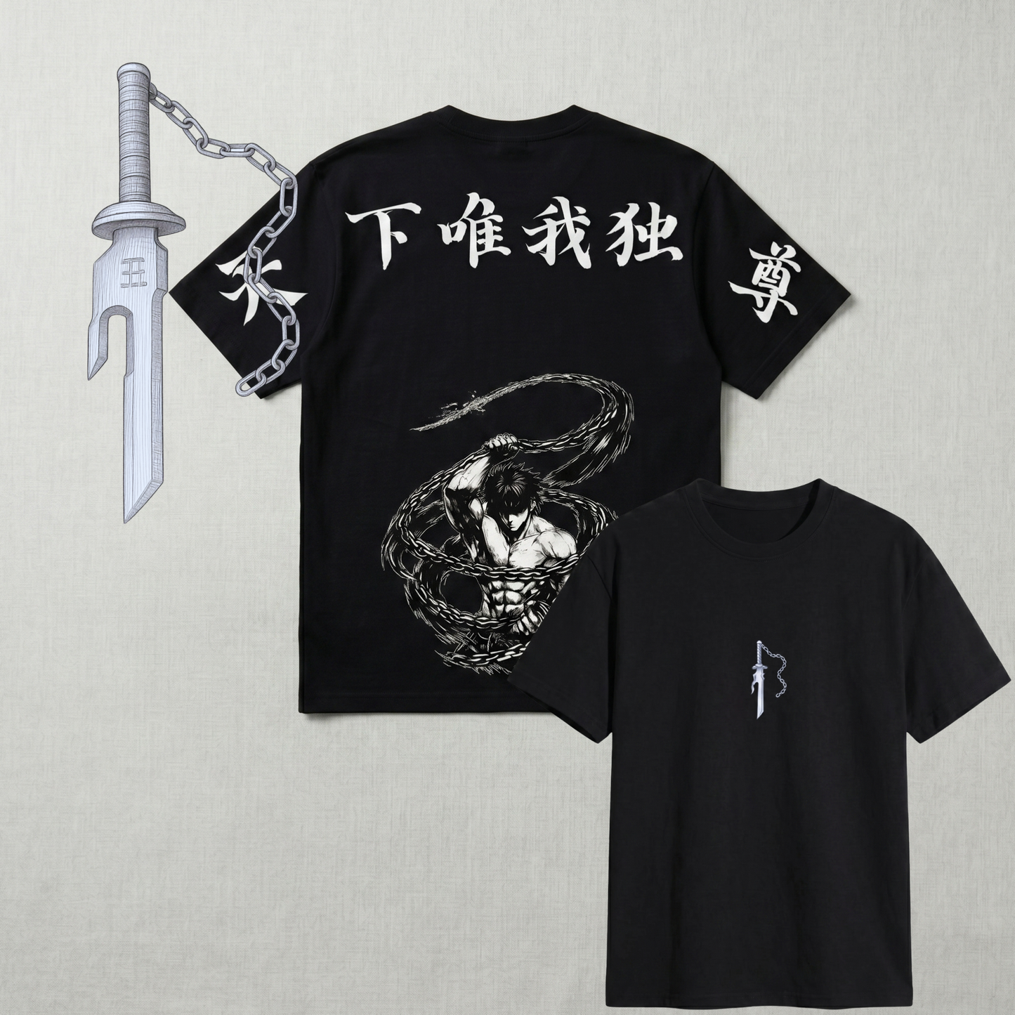 The Honored One “Above Heaven and Earth” Gojo JJK Inspired Tee | Anime Streetwear T‑Shirt, Ink Style Graphic Tee, Unisex Cotton Shirt for Anime Fans