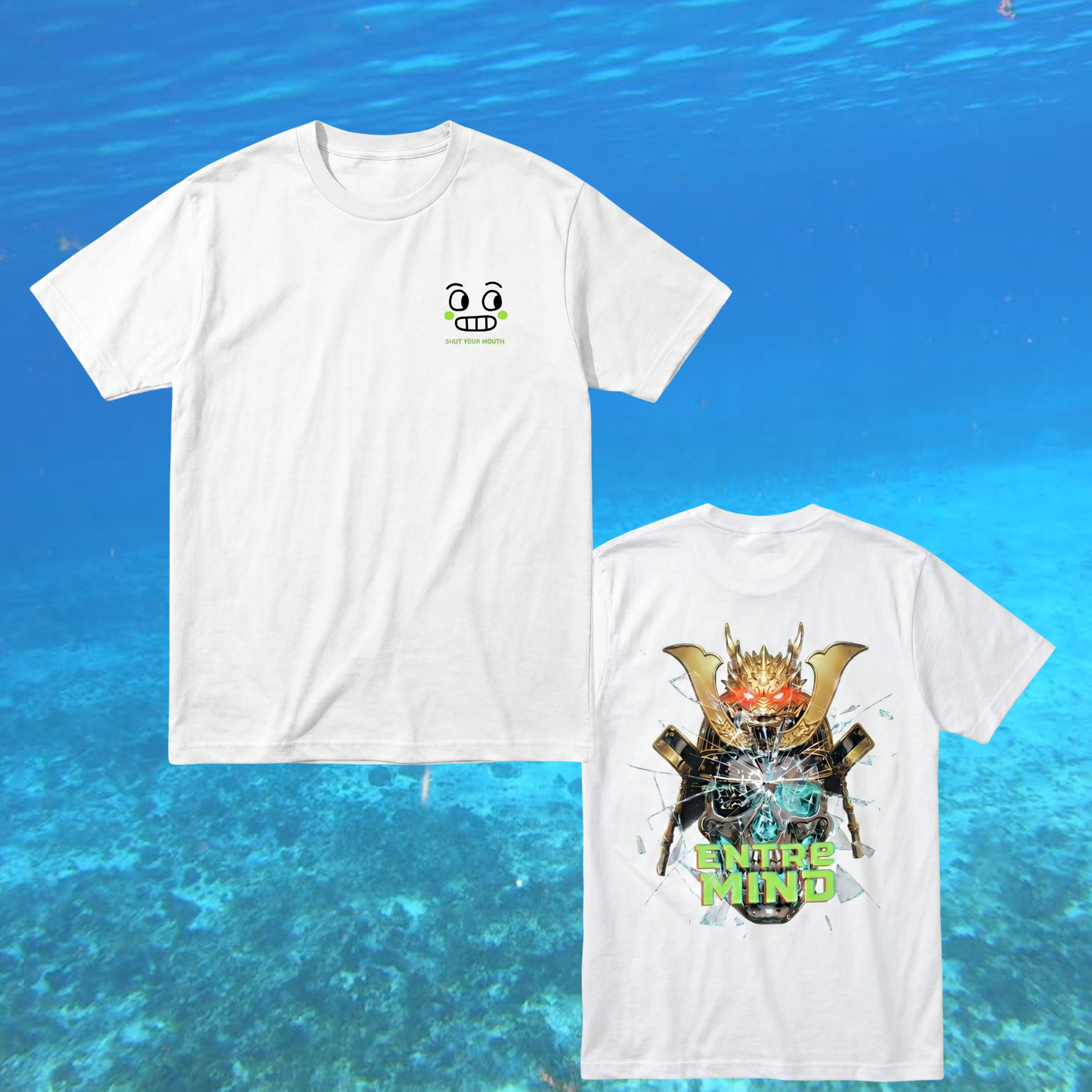 "Entre Mind" T- Shirt, UniSex Streetwear, Skull Samurai, You Vs You - Iteration: Kill the old version of your self