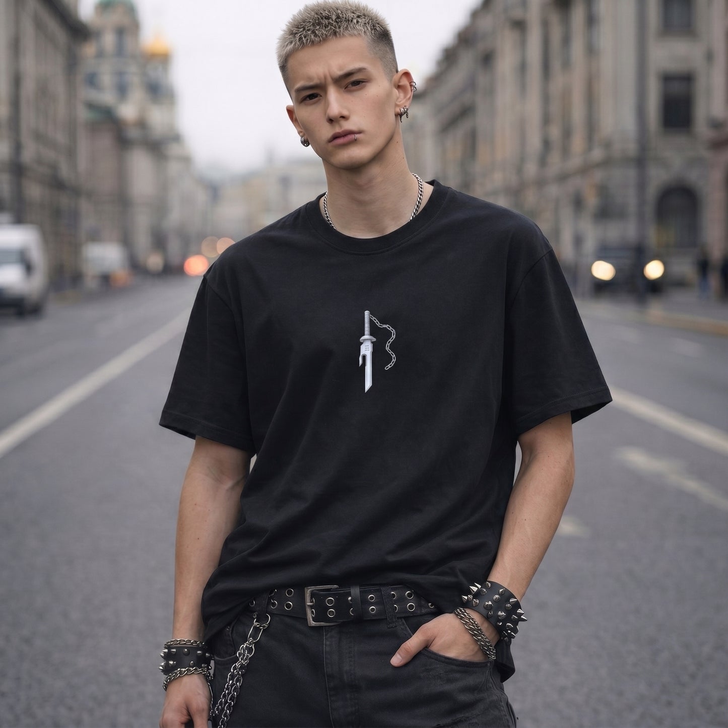 The Honored One “Above Heaven and Earth” Gojo JJK Inspired Tee | Anime Streetwear T‑Shirt, Ink Style Graphic Tee, Unisex Cotton Shirt for Anime Fans