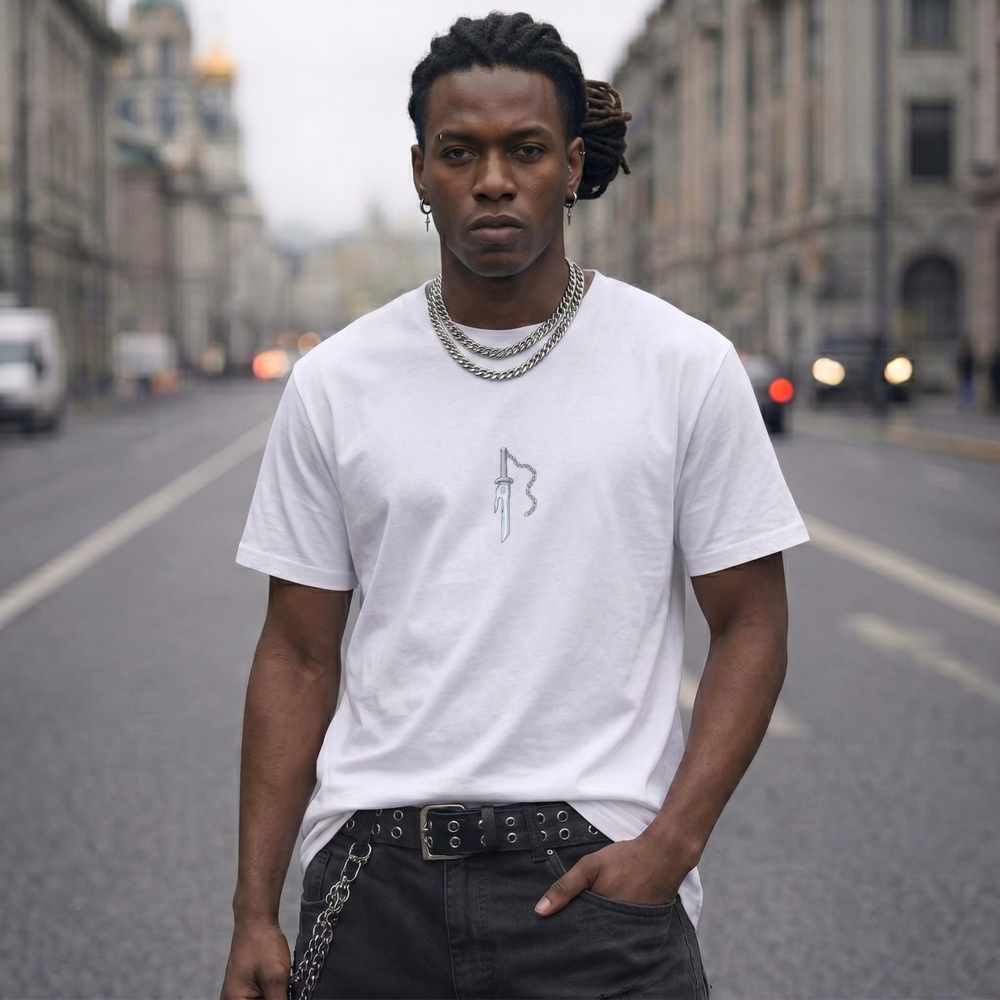 The Honored One “Above Heaven and Earth” Gojo JJK Inspired Tee | Anime Streetwear T‑Shirt, Ink Style Graphic Tee, Unisex Cotton Shirt for Anime Fans