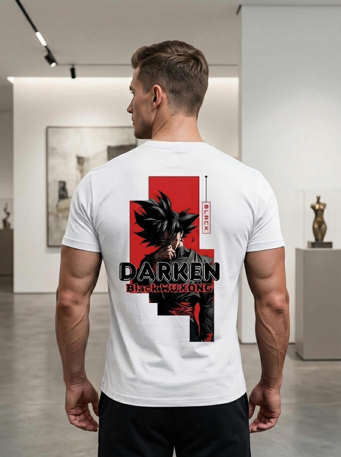 DBZ Fan Art “Black Wukong” Tee Unisex Streetwear | Saiyan Spirit × Dark Monkey King