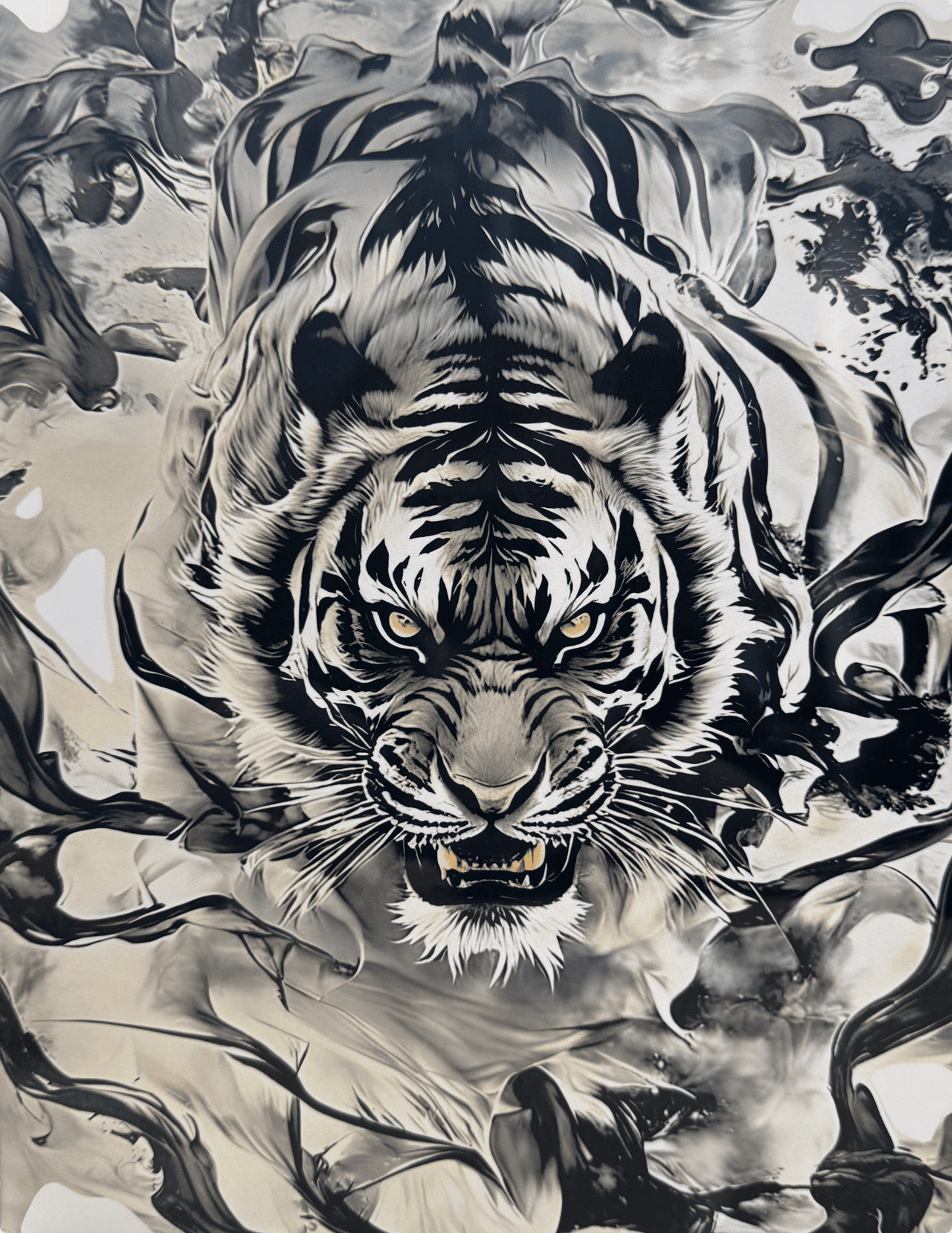 UltraHD Metal Print-White tiger-Best Gift Idea-Chrismas Gift-Art Lover