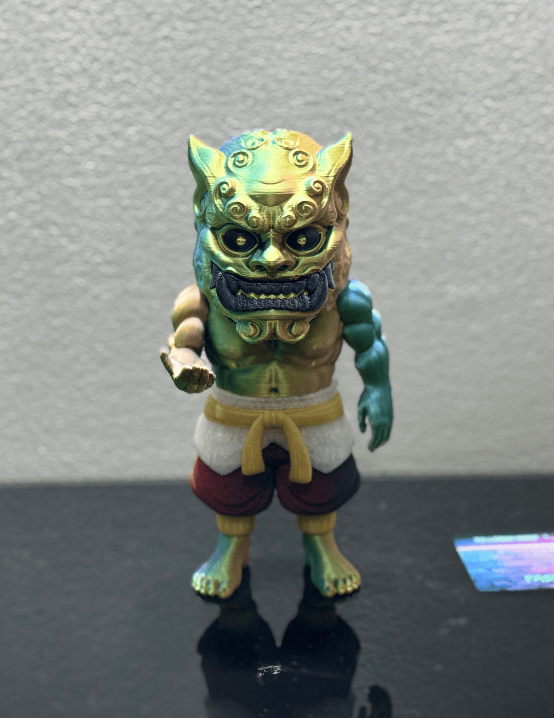 Foo Dog guardian lion figure displayed as elegant Asian-inspired home decor