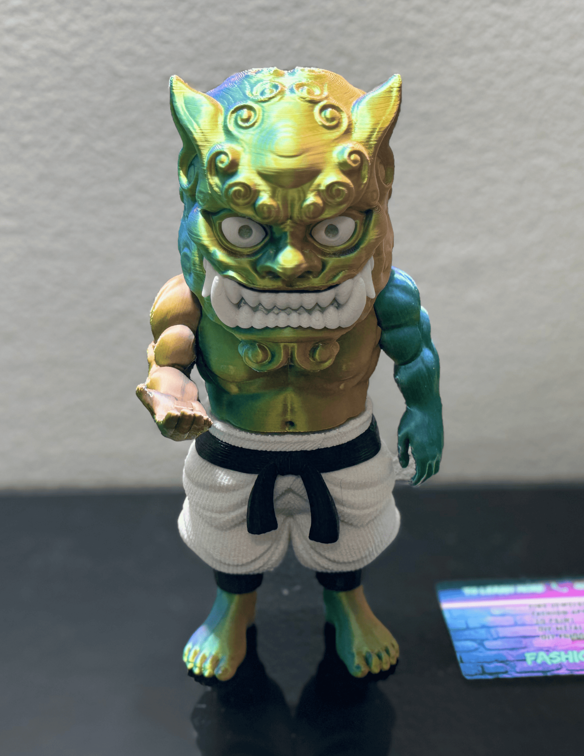 Foo Dog guardian lion figure displayed as elegant Asian-inspired home decor