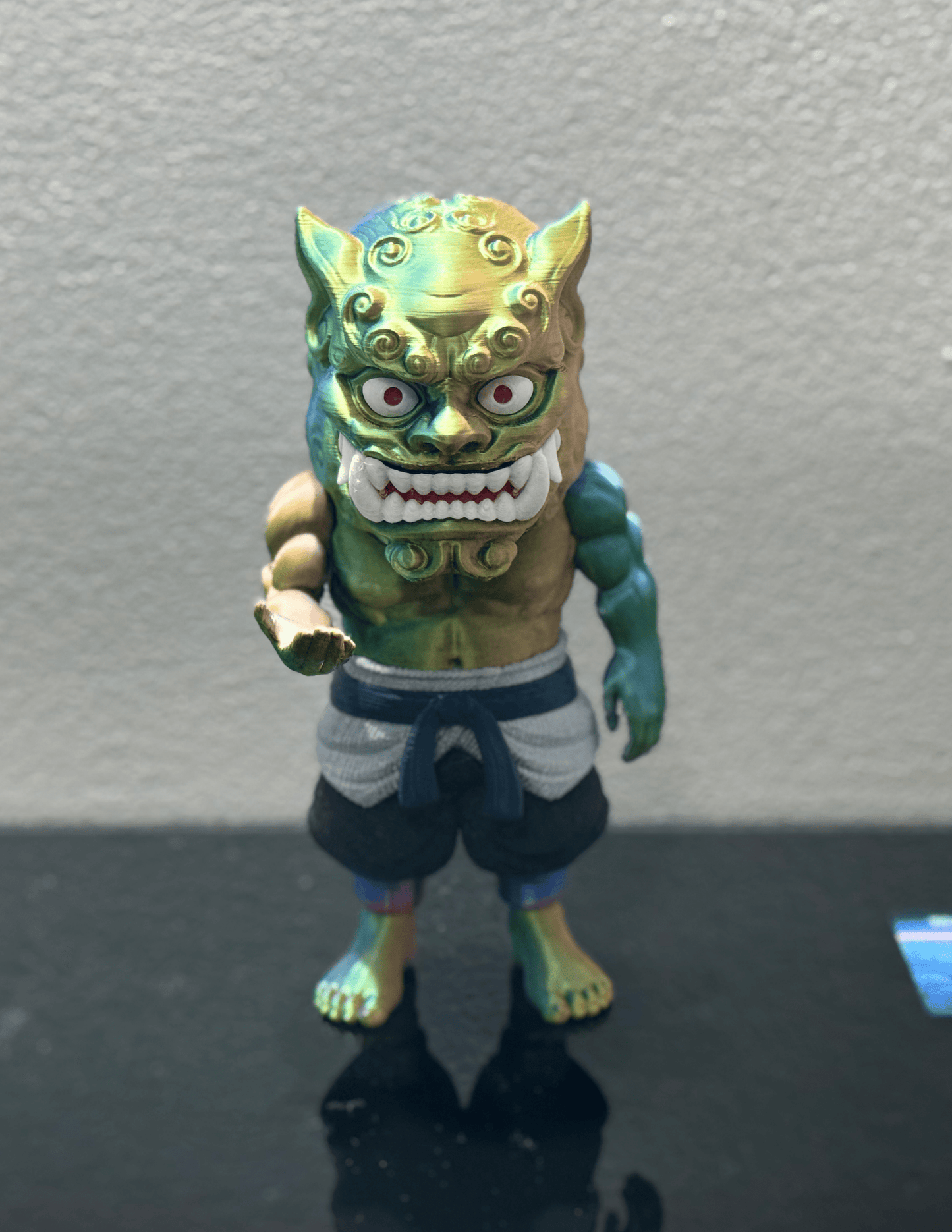 Foo Dog guardian lion figure displayed as elegant Asian-inspired home decor