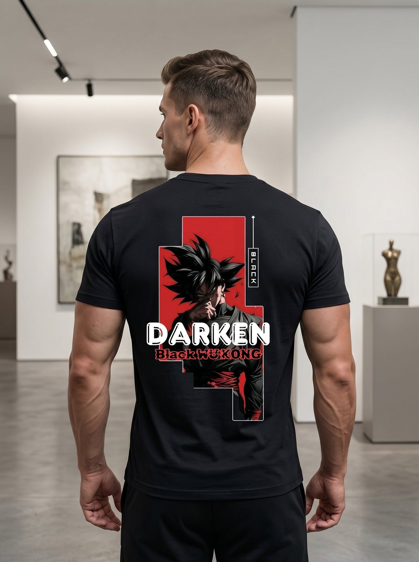DBZ Fan Art “Black Wukong” Tee Unisex Streetwear | Saiyan Spirit × Dark Monkey King
